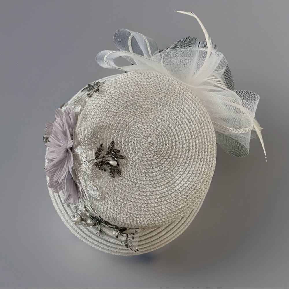 August Hat Company Silver Metallic Women's Bucket Hat w/ Appliqué Detailing - Picture 8 of 16